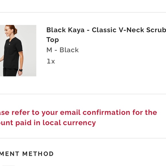 Figs Kaya Scrub Top in Black - Picture 4 of 4
